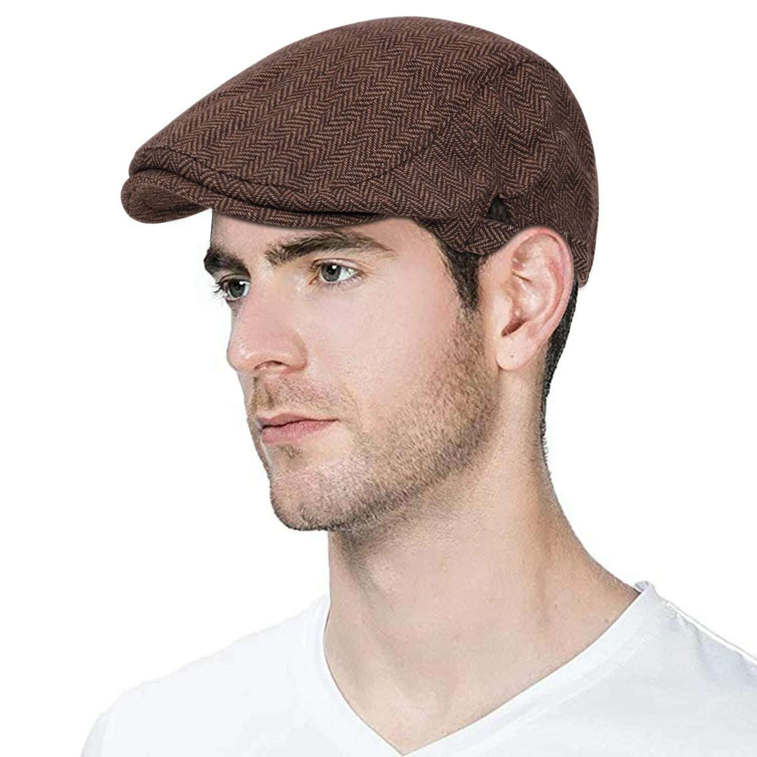2019 new Man Berets cotton British Vintage Flat Caps Gatsby Male Solid Gray Black Spring Autumn Winter Adjustable Driver Hats - KIMLUD