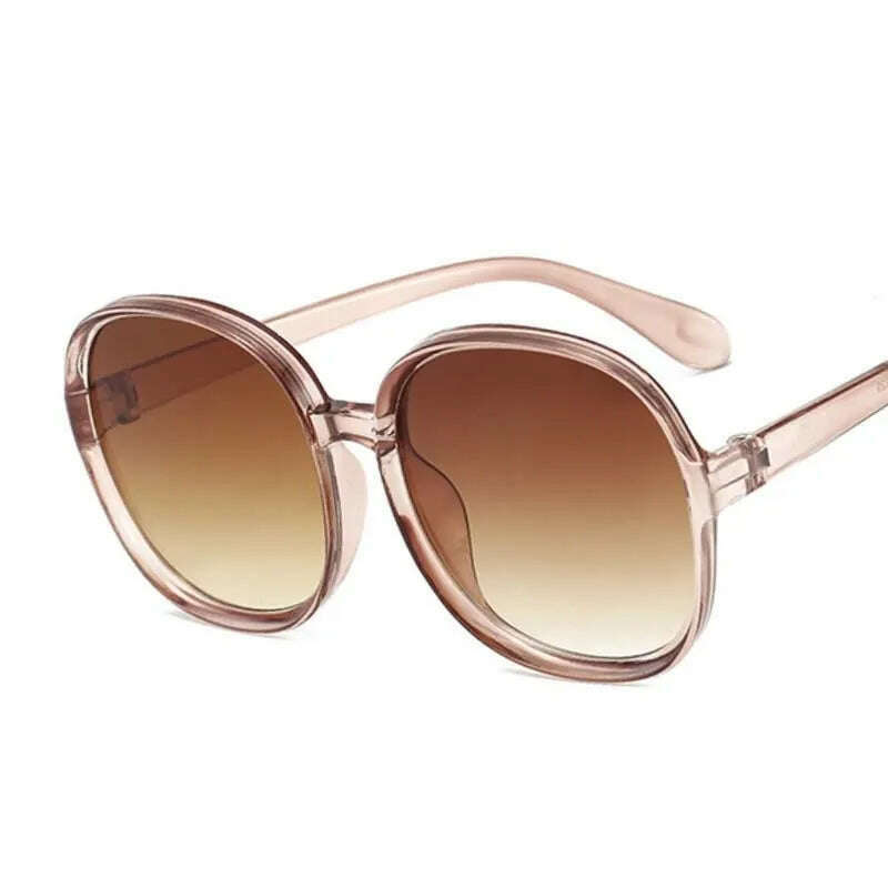 2021 Plastic Classic Vintage Woman Sunglasses Oversized Round Frame Luxury Brand Designer Female Glasses Big Shades Oculos - KIMLUD
