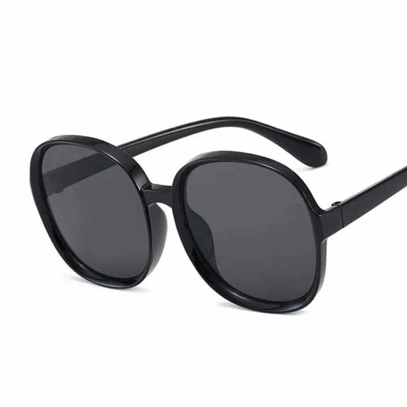 2021 Plastic Classic Vintage Woman Sunglasses Oversized Round Frame Luxury Brand Designer Female Glasses Big Shades Oculos - KIMLUD