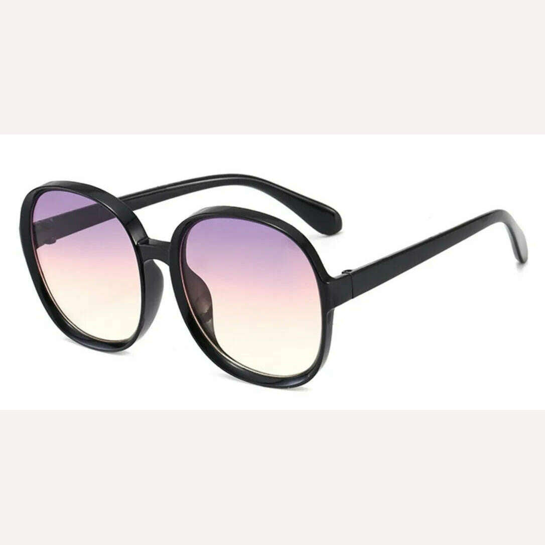 2021 Plastic Classic Vintage Woman Sunglasses Oversized Round Frame Luxury Brand Designer Female Glasses Big Shades Oculos - KIMLUD