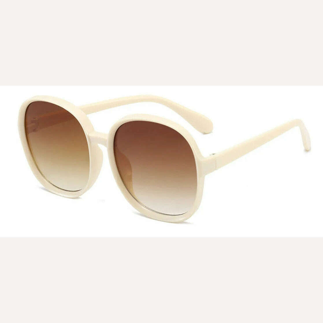 2021 Plastic Classic Vintage Woman Sunglasses Oversized Round Frame Luxury Brand Designer Female Glasses Big Shades Oculos - KIMLUD