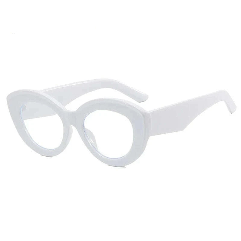 2022 New Fashion Sexy Cat Eye Glasses Women Vintage Stripe Frame Optical Anti-blue Eyeglasses Female Leopard Oculos Spectacles - KIMLUD