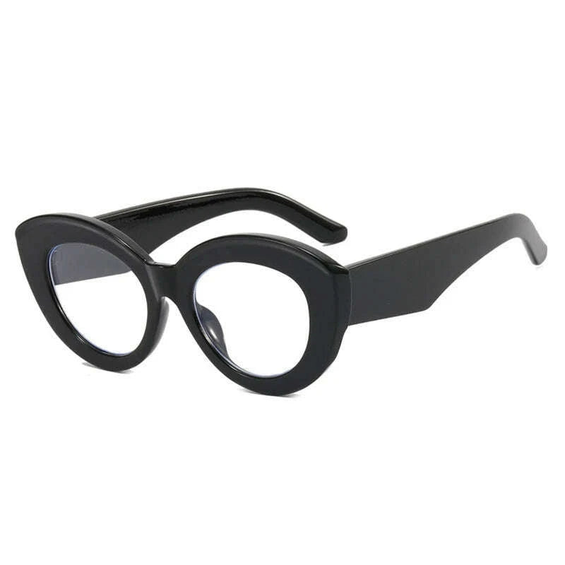 2022 New Fashion Sexy Cat Eye Glasses Women Vintage Stripe Frame Optical Anti-blue Eyeglasses Female Leopard Oculos Spectacles - KIMLUD