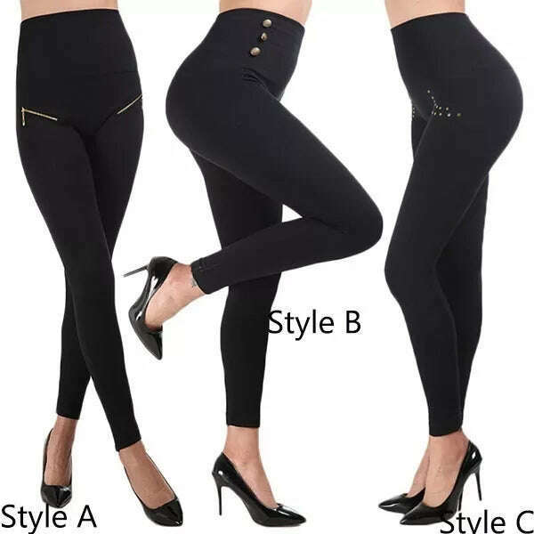 2022 New Women's High Waist Stovepipe Weight Loss Hip Hip Pants Shaping Leggings Shaping Pants Large Size Bodysuit Pants XS-8XL - KIMLUD