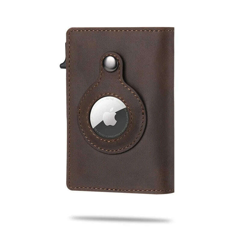 2023 For Apple Airtag Wallet Men Carbon Fiber Fashion ID Credit Card Holder Rfid Slim Airtag Slide Wallet Designer Cardholder - KIMLUD