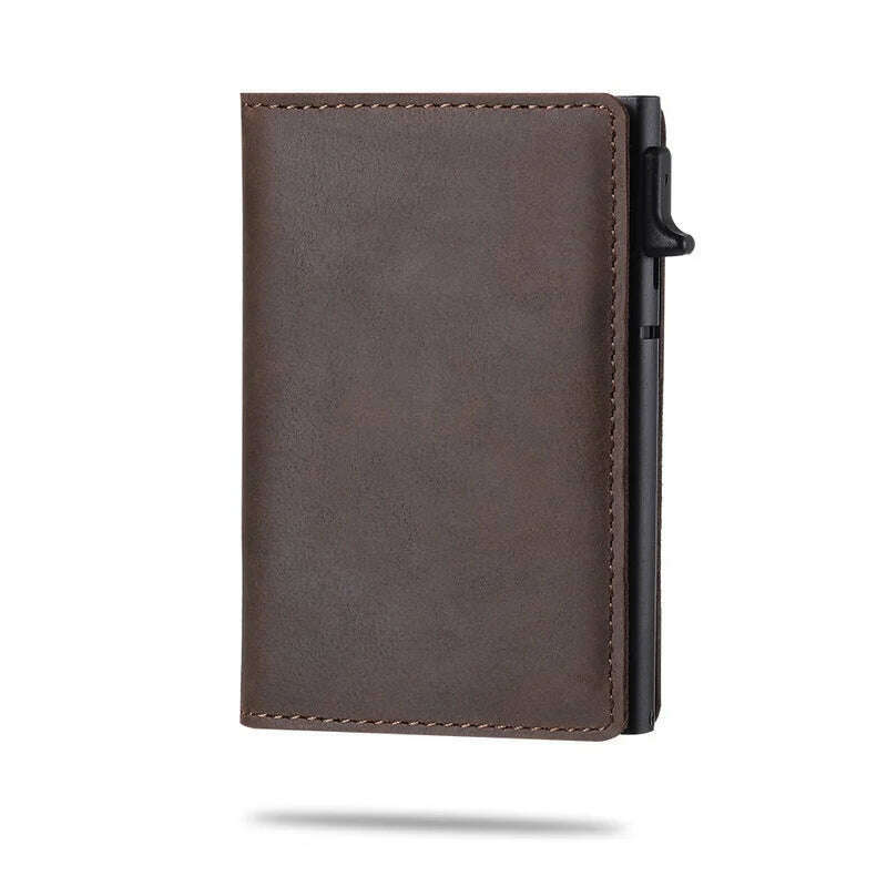 2023 For Apple Airtag Wallet Men Carbon Fiber Fashion ID Credit Card Holder Rfid Slim Airtag Slide Wallet Designer Cardholder - KIMLUD