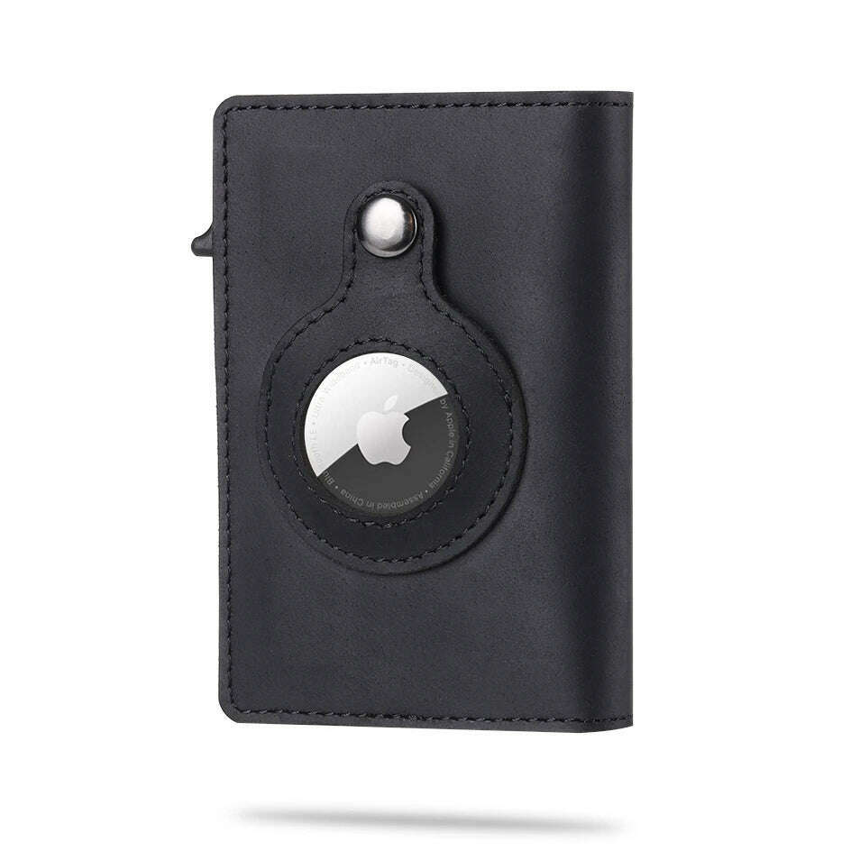 2023 For Apple Airtag Wallet Men Carbon Fiber Fashion ID Credit Card Holder Rfid Slim Airtag Slide Wallet Designer Cardholder - KIMLUD
