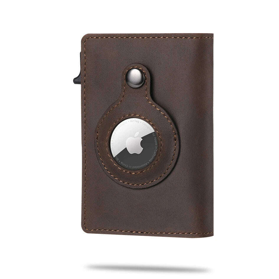 2023 For Apple Airtag Wallet Men Carbon Fiber Fashion ID Credit Card Holder Rfid Slim Airtag Slide Wallet Designer Cardholder - KIMLUD