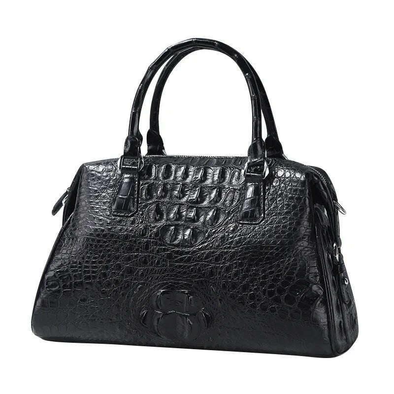 KIMLUD, 2023 New Designer Crocodile Skin Women Travel Handbag Fashion Genuine Leather Lady Shoulder Bag  Large Capacity Messenger Bag 50, KIMLUD Womens Clothes