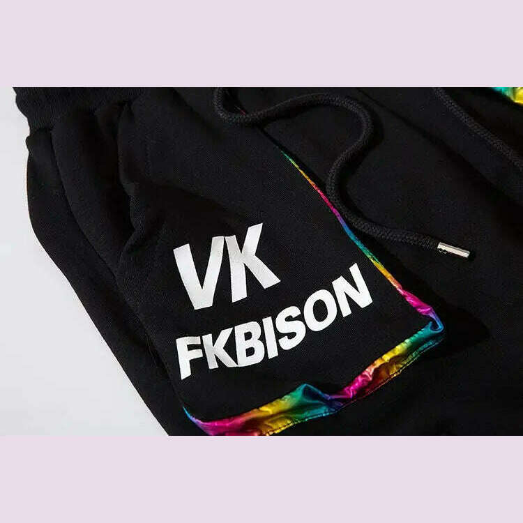 2023 New Hip-Hop Jogger Men's Harem Overalls Color Multi-Pocket Ribbon Men's Sports Pants Streetwear Casual Men's Casual Pants - KIMLUD