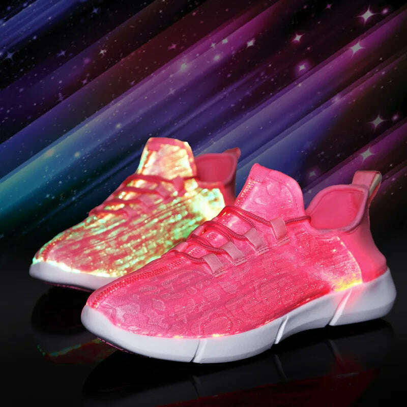 2023 New Luminous Sneakers Glowing Light Up Shoes for men women shoes White LED Sneakers Flashing Shoes with Light for Adult - KIMLUD