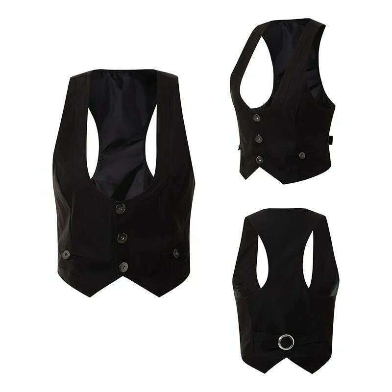 2023 Women's Dressy Waistcoat Racerback Vest Tuxedo Daily Suit Waistcoat Vintage Steampunk Jacquard Jacket Punk Style Corsetier - KIMLUD