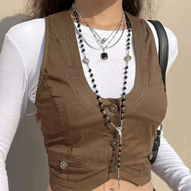 2023 Women's Dressy Waistcoat Racerback Vest Tuxedo Daily Suit Waistcoat Vintage Steampunk Jacquard Jacket Punk Style Corsetier - KIMLUD