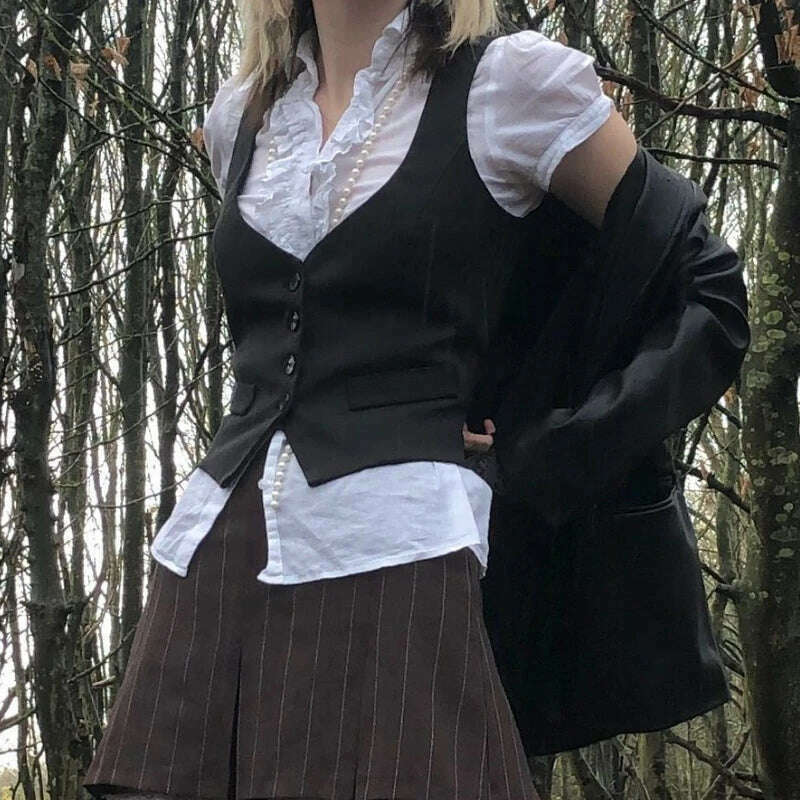 2023 Women's Dressy Waistcoat Racerback Vest Tuxedo Daily Suit Waistcoat Vintage Steampunk Jacquard Jacket Punk Style Corsetier - KIMLUD