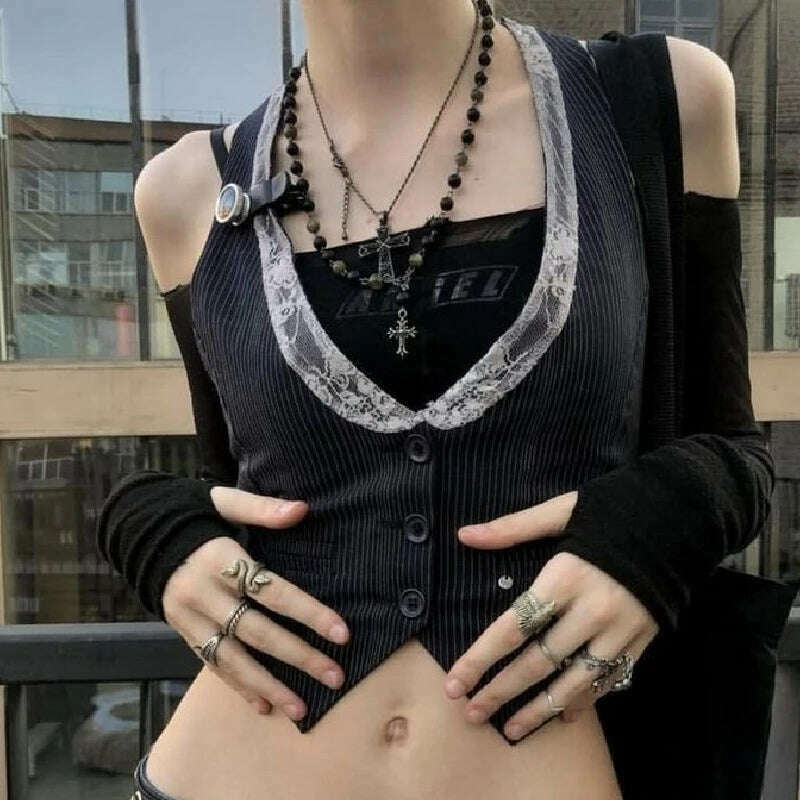 2023 Women's Dressy Waistcoat Racerback Vest Tuxedo Daily Suit Waistcoat Vintage Steampunk Jacquard Jacket Punk Style Corsetier - KIMLUD