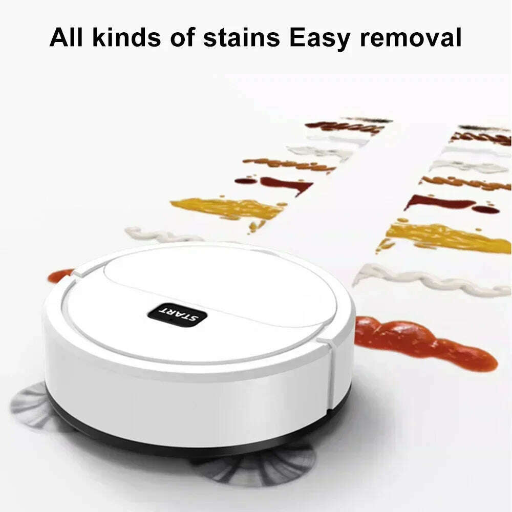 2024 Automatic Portable Mini Home Floor Robotic Vacuum Cleaner USB Rechargeable Wet Dry Three-In-One Sweeping Machine for Home - KIMLUD