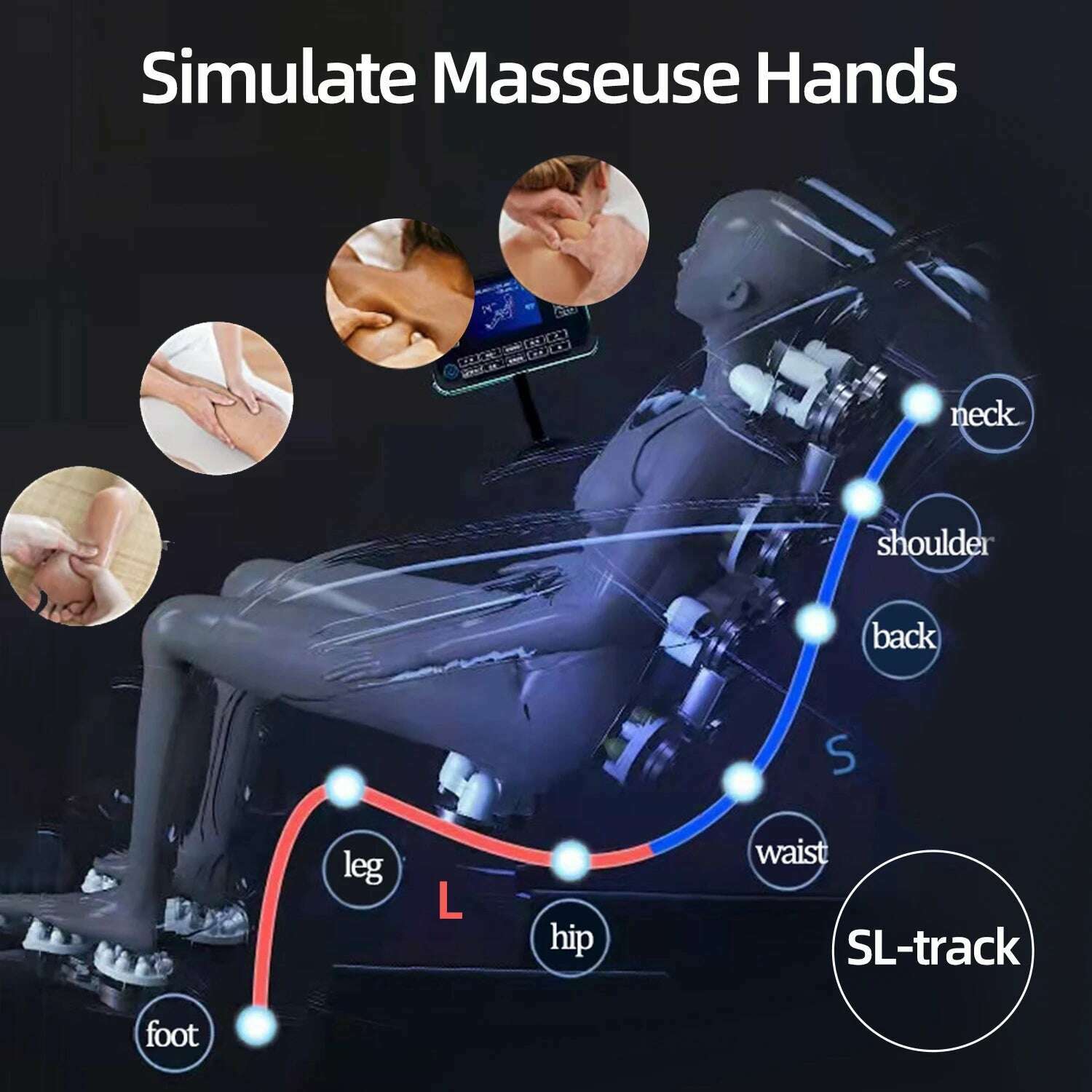 2024 Massage Chair 4D Zero Gravity Full Body and Recliner, Shiatsu Recliner, Massage Chair with Bluetooth Speaker - KIMLUD