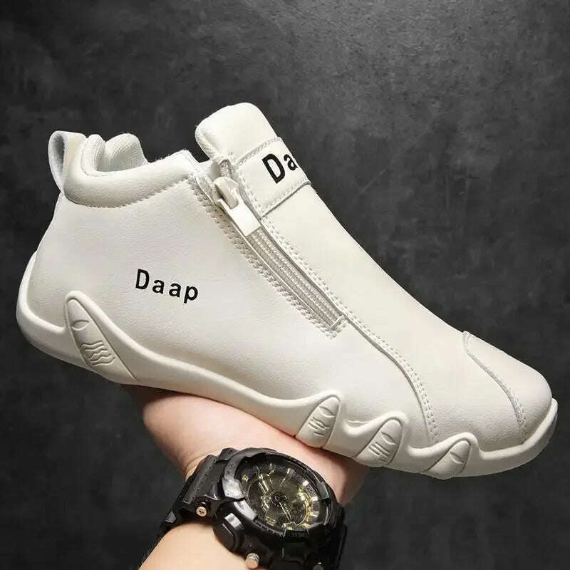KIMLUD, 2024 New Casual Shoes for Men Luxury Round Toe Men Ankle Boots Light Slip on Walking Shoes Outdoor Comfor Men High Top Sneakers, KIMLUD Womens Clothes