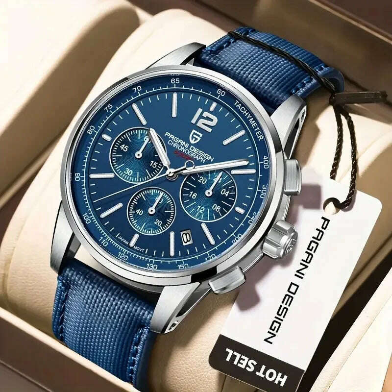 KIMLUD, 2024 New PAGANI DESIGN 41MM Multifunctional  Men's Quartz Watch VK63 Sapphire Glass Chronograph 10Bar Waterproof Luminous Watch, KIMLUD Womens Clothes