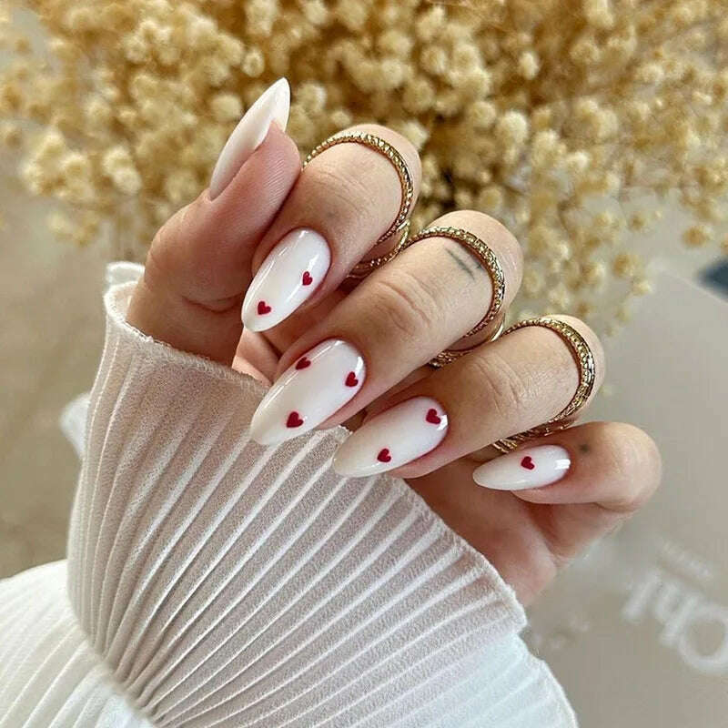 24Pcs/Set Acrylic Long Ballet Press on Nail Tips Coffin Wearing Reusable False Nails Art Colorful Glossy Fake Nails Artificial - KIMLUD