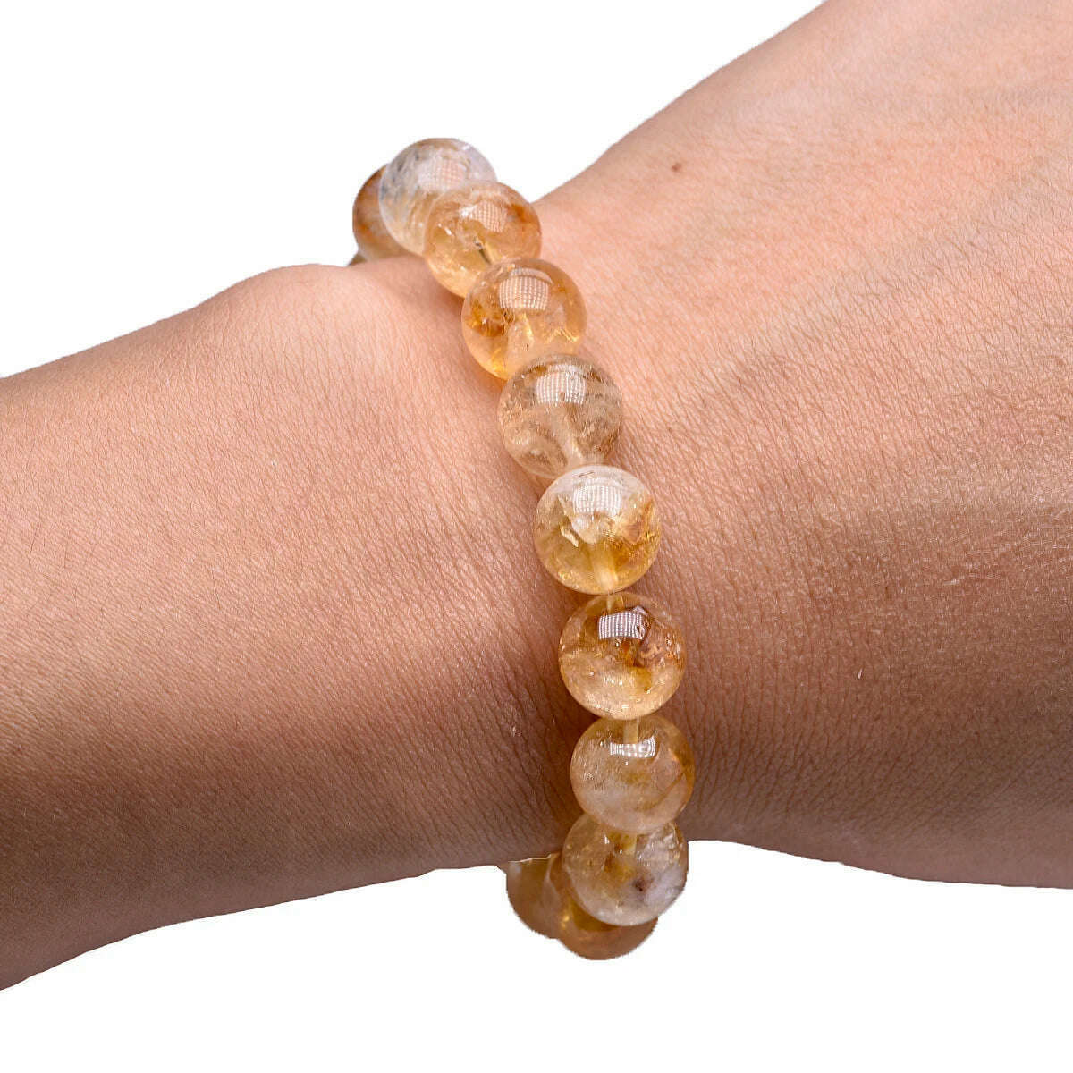 3A Natural Reiki Healing Energy Yelllow Citrine Quartz Chakra Meditation Degausst Beads Bracelets For Women Men Lucky Jewelry - KIMLUD