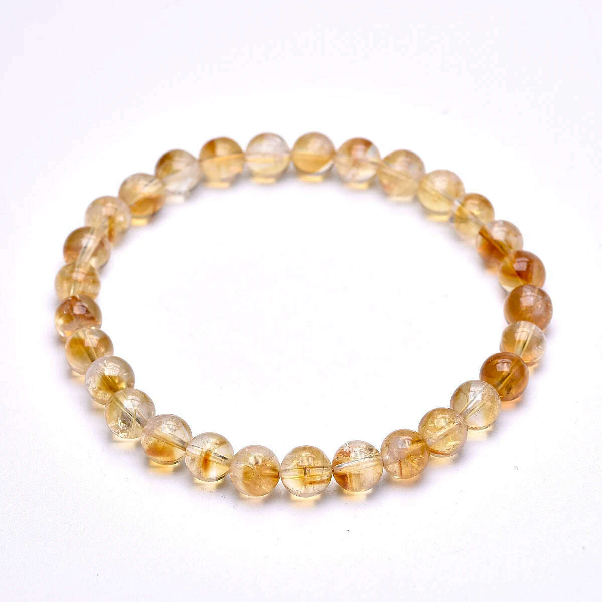 3A Natural Reiki Healing Energy Yelllow Citrine Quartz Chakra Meditation Degausst Beads Bracelets For Women Men Lucky Jewelry - KIMLUD