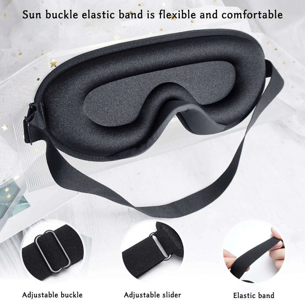 3D Memory Foam Silk Sleep Mask Soft Eye Patches Comfort Three Dimensiona Design Face Sleeping Mask Eyeshade Breathable Women Men - KIMLUD