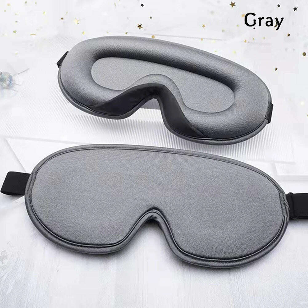 3D Memory Foam Silk Sleep Mask Soft Eye Patches Comfort Three Dimensiona Design Face Sleeping Mask Eyeshade Breathable Women Men - KIMLUD