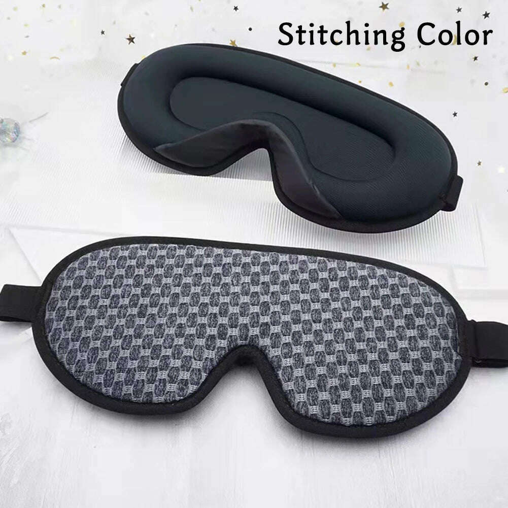 3D Memory Foam Silk Sleep Mask Soft Eye Patches Comfort Three Dimensiona Design Face Sleeping Mask Eyeshade Breathable Women Men - KIMLUD
