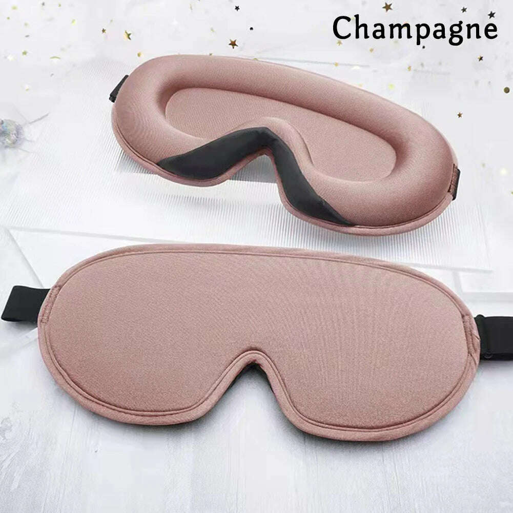3D Memory Foam Silk Sleep Mask Soft Eye Patches Comfort Three Dimensiona Design Face Sleeping Mask Eyeshade Breathable Women Men - KIMLUD