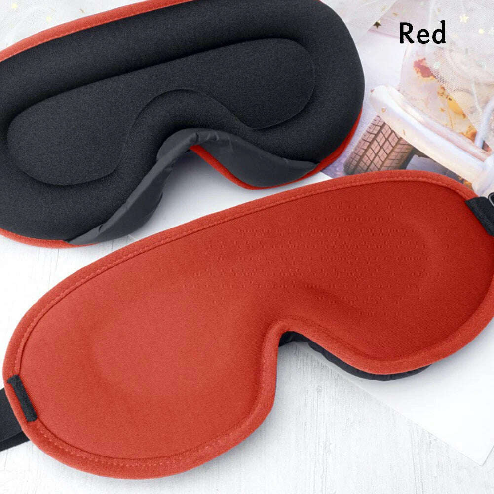 3D Memory Foam Silk Sleep Mask Soft Eye Patches Comfort Three Dimensiona Design Face Sleeping Mask Eyeshade Breathable Women Men - KIMLUD