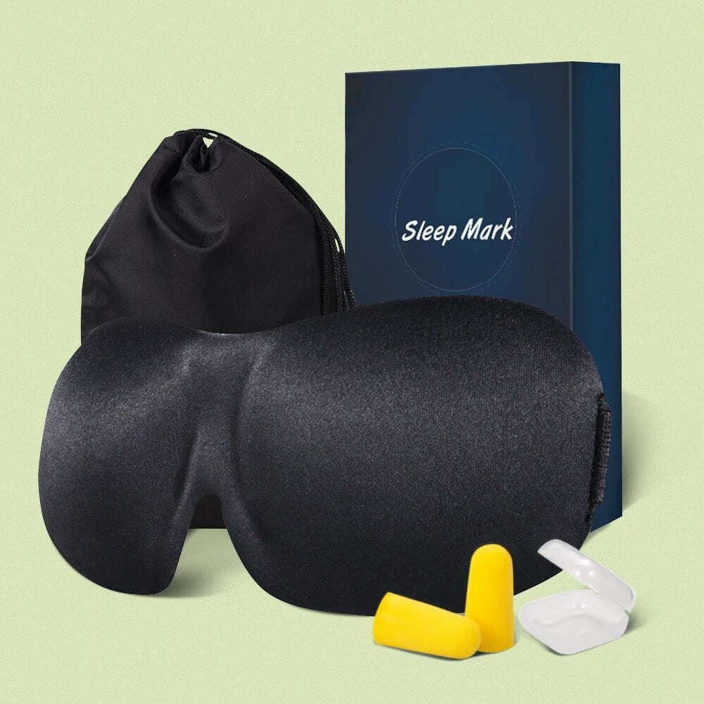 3D Sleeping Mask 100% Blackout Blindfold Sleep Mask for Eyes Smooth Sleep Eye Mask Sleeping Aid Eye Mask for Travel Slaapmasker - KIMLUD