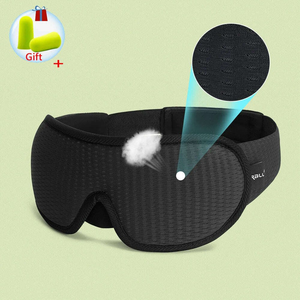 3D Sleeping Mask 100% Blackout Blindfold Sleep Mask for Eyes Smooth Sleep Eye Mask Sleeping Aid Eye Mask for Travel Slaapmasker - KIMLUD