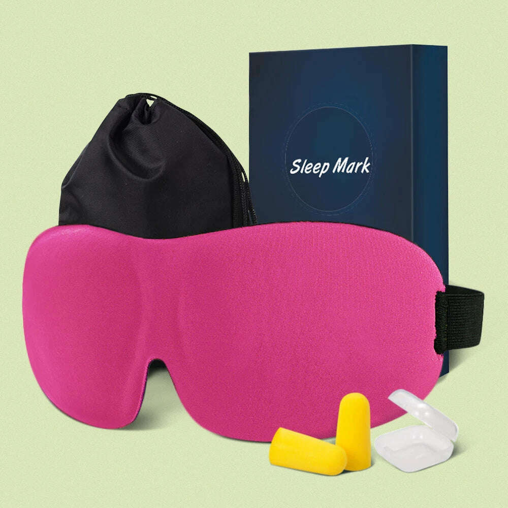 3D Sleeping Mask 100% Blackout Blindfold Sleep Mask for Eyes Smooth Sleep Eye Mask Sleeping Aid Eye Mask for Travel Slaapmasker - KIMLUD