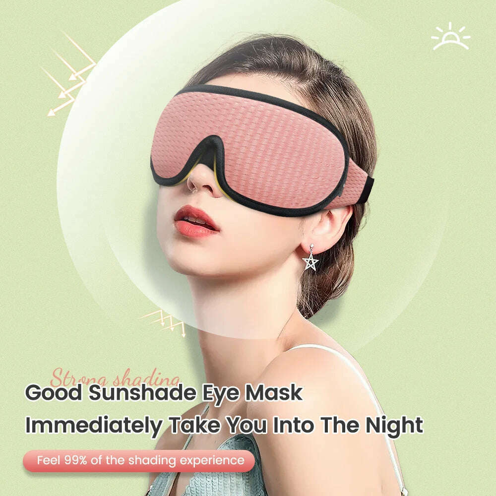 3D Sleeping Mask 100% Blackout Blindfold Sleep Mask for Eyes Smooth Sleep Eye Mask Sleeping Aid Eye Mask for Travel Slaapmasker - KIMLUD