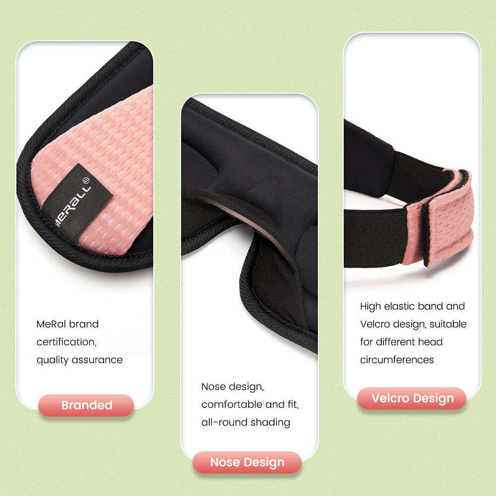 3D Sleeping Mask 100% Blackout Blindfold Sleep Mask for Eyes Smooth Sleep Eye Mask Sleeping Aid Eye Mask for Travel Slaapmasker - KIMLUD