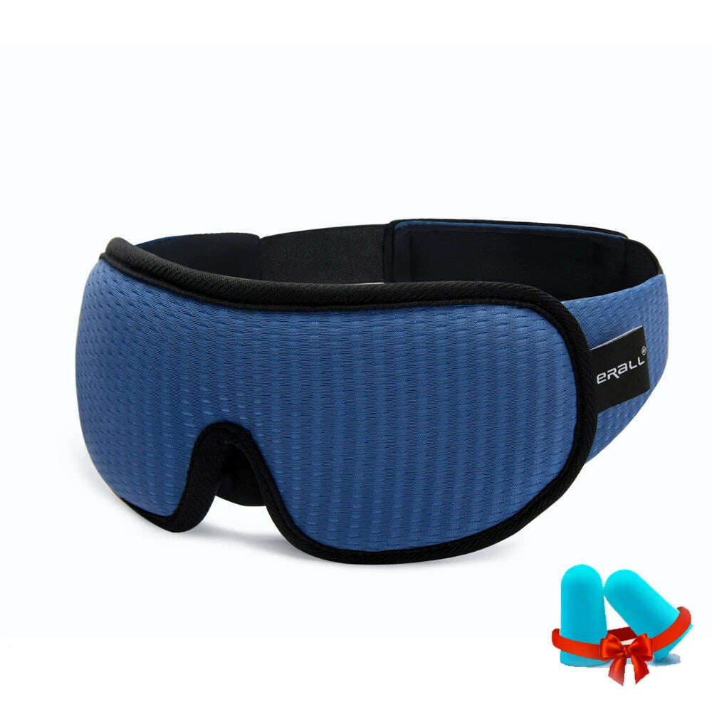 3D Sleeping Mask Blocking Light Sleep Eye Mask Memory Foam Eyeshade Soft Padded Slaapmasker EyePatch Travel Sleeping Aid - KIMLUD