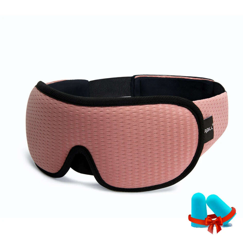 3D Sleeping Mask Blocking Light Sleep Eye Mask Memory Foam Eyeshade Soft Padded Slaapmasker EyePatch Travel Sleeping Aid - KIMLUD