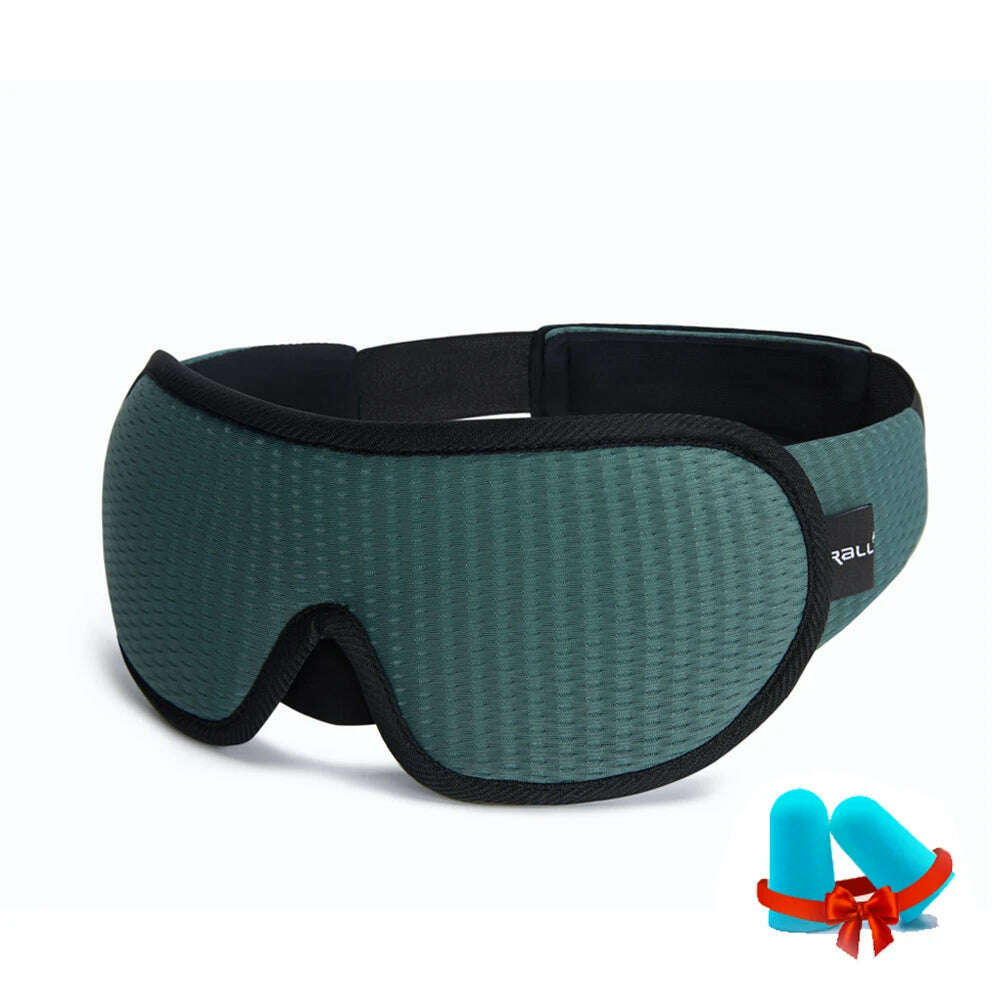 3D Sleeping Mask Blocking Light Sleep Eye Mask Memory Foam Eyeshade Soft Padded Slaapmasker EyePatch Travel Sleeping Aid - KIMLUD