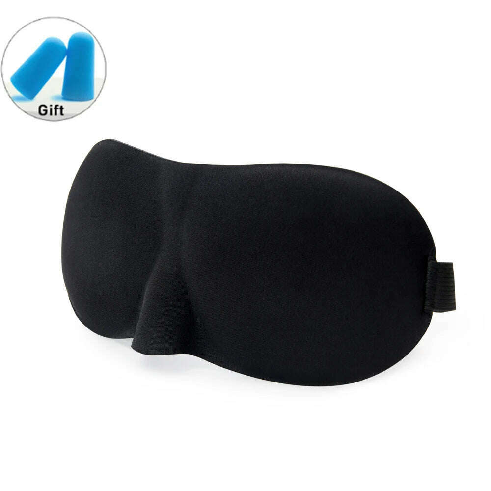 3D Sleeping Mask Blocking Light Sleep Eye Mask Memory Foam Eyeshade Soft Padded Slaapmasker EyePatch Travel Sleeping Aid - KIMLUD