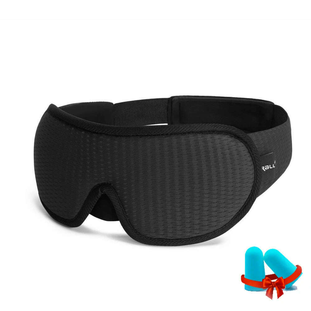 3D Sleeping Mask Blocking Light Sleep Eye Mask Memory Foam Eyeshade Soft Padded Slaapmasker EyePatch Travel Sleeping Aid - KIMLUD