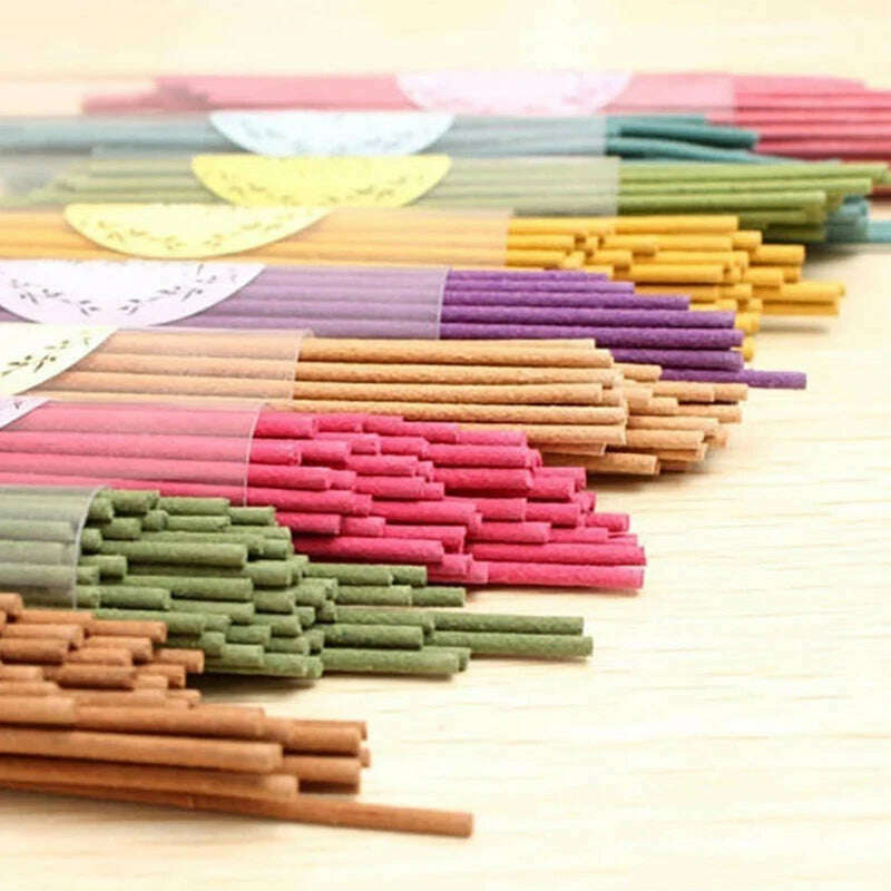 50Sticks Incense Burners Aromatherapy Fragrance Spices Fresh Air Natural Aroma Indoor Spices Sandalwood Air Cleaner - KIMLUD