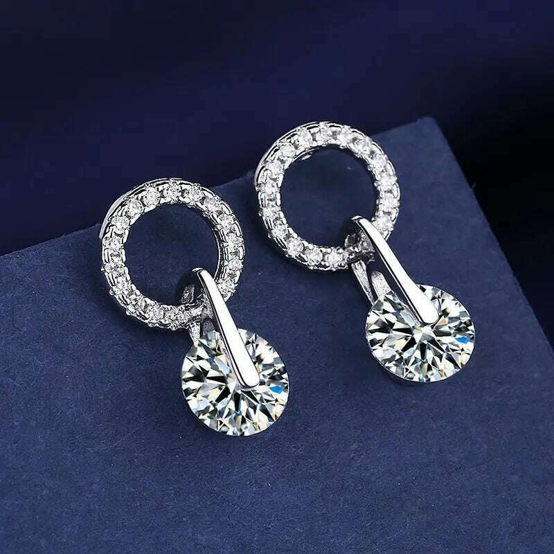 KIMLUD, 925 Sterling Silver Jewelry Women Fashion Cute Tiny Clear Crystal CZ Stud Earrings Gift for Girls Teens Lady Gift, ED189, KIMLUD APPAREL - Womens Clothes