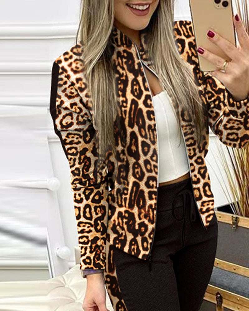 2022 Women Two Piece Set Outfits Autumn Women's Tracksuit Zipper Top And Pants Casual Sport Suit Winter 2 Piece Woman Set - KIMLUD