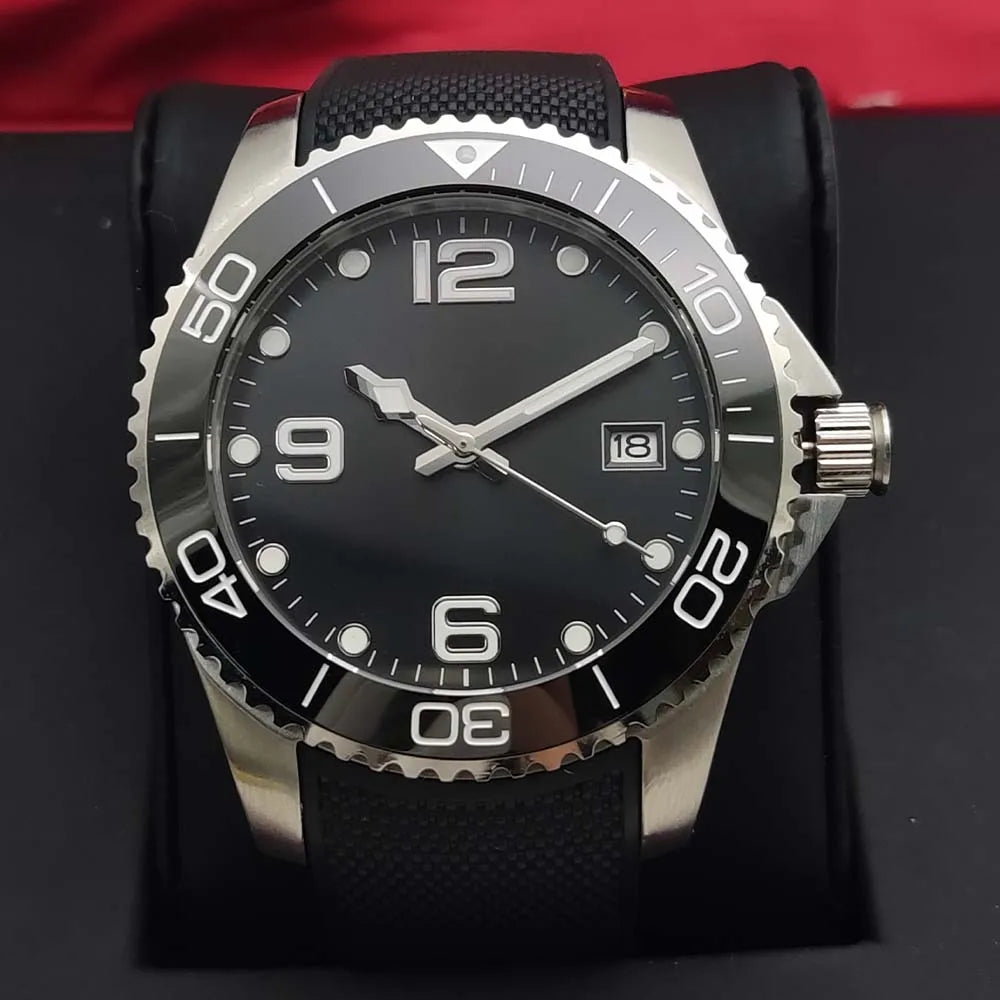 41mm Men's New Blue Automatic Mechanical Watch, High Quality Ceramic Bezel, Stainless Steel Waterproof Case, Men's Watch 2025