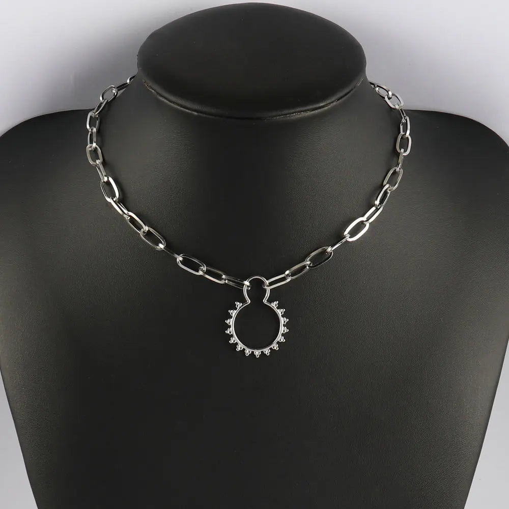 316L Stainless Steel Necklace For Women Choker Necklace Heart Clavicle Chain Necklaces Charm Heart Pendant Necklace Jewelry Gift