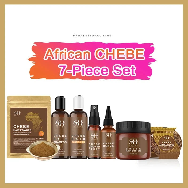 100% Chebe Set Fast Hair Growth Set Chebe Oil Traction Alopecia Anti Break Loss Chebe Powder Africa Chad Hair Loss Treatmen - KIMLUD