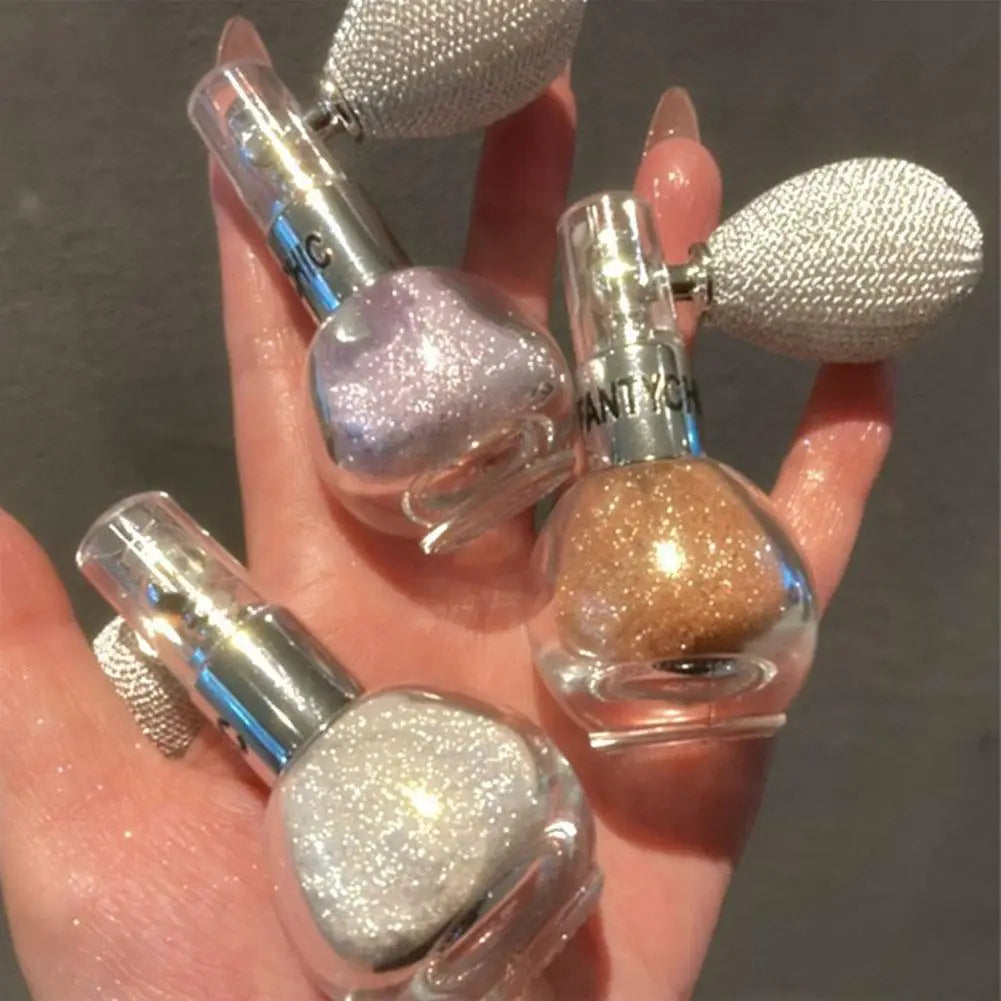 Glitter High Gloss Body Diamond Shimmering Spray Powder Highlight Powder Makeup for Facial and Body Skin Hair Clothes Cosmetics