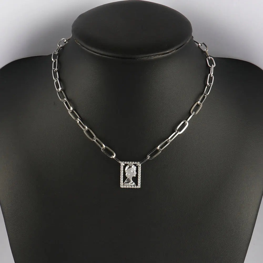 316L Stainless Steel Necklace For Women Choker Necklace Heart Clavicle Chain Necklaces Charm Heart Pendant Necklace Jewelry Gift