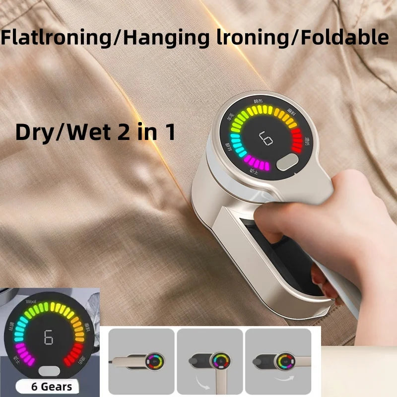 KIMLUD, New Intelligent Steam Ironing Machine Portable Travel Steamers for Clothes LCD Diplay Screenc Mini Handheld Garment Iron Steamer, KIMLUD Womens Clothes